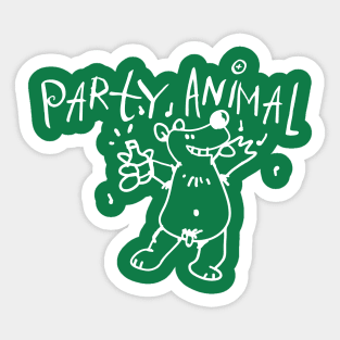 Party Animal (white) Sticker